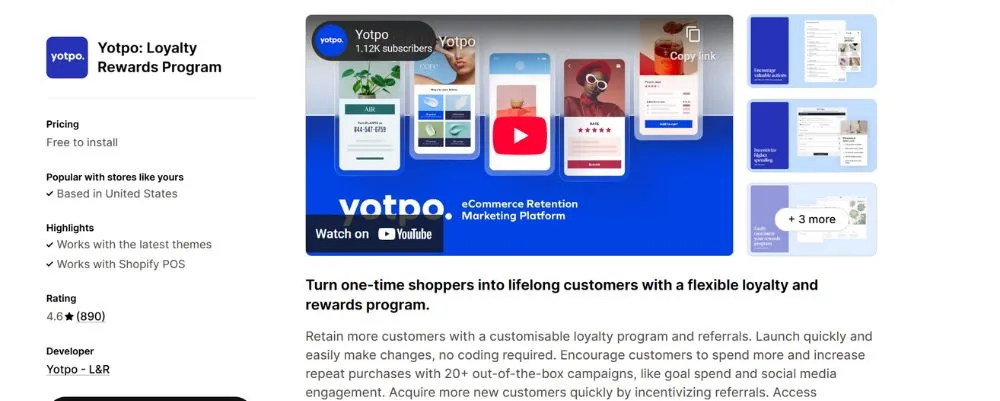 Yotpo Loyalty app 